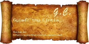 Gyimóthy Cintia névjegykártya